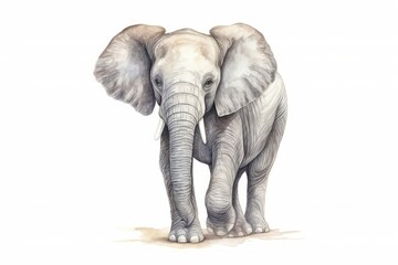 Obraz premium Elephant wildlife drawing animal.