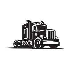 truck vector silhouette clip art logo design illustration