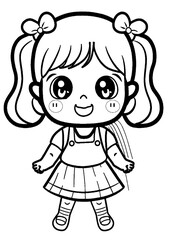 Obraz premium coloring book with cartoon character