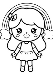 coloring book with cartoon character