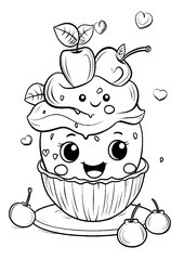 coloring book with cartoon character