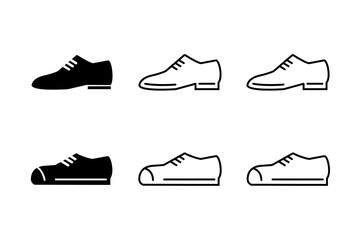 革靴とスニーカーのアイコンセット