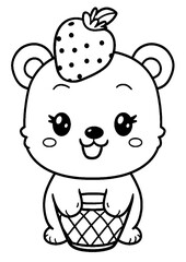 coloring book with cartoon character