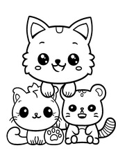 coloring book with cartoon character