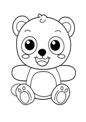 Fototapeta premium coloring book with cartoon character