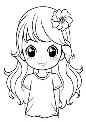 coloring book with cartoon character