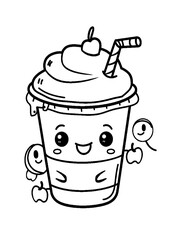 coloring book with cartoon character