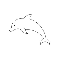 Obraz premium The Harbor Porpoise A Small Coastal Marine Mammal On A White Background