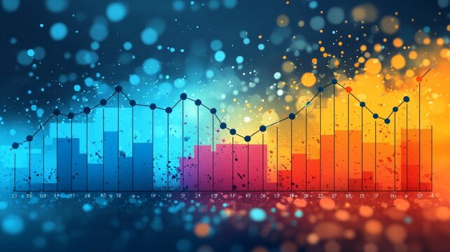 A scenario analysis graph showing three different revenue projections under best-case, worst-case, and most likely scenarios