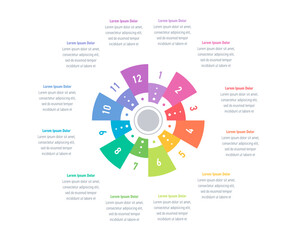 twelve steps infographic template. gears infographic template. infographic template for business, education, industry, technology world. infographic template for annual report, magazine