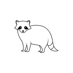 Fototapeta premium Cute Raccoon Illustration for North American Wildlife and Cartoon Designs