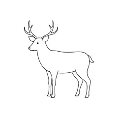 Obraz premium Majestic Reindeer Caribou Illustration for Arctic and Winter Themes