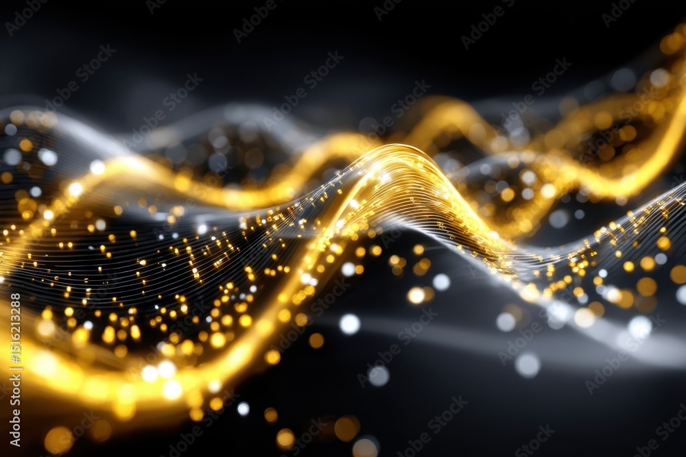 Poster waves of light and motion create dynamic visuals in vibrant colors