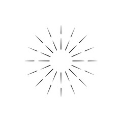 Fototapeta premium Vintage Retro Sunburst Illustration for Graphic Design Elements