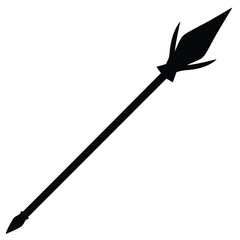 vector silhouette of a cane