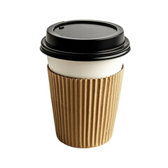Isolated White Disposable Coffee Cup
