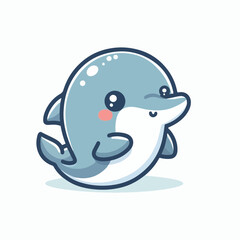 cute dolphin vector image