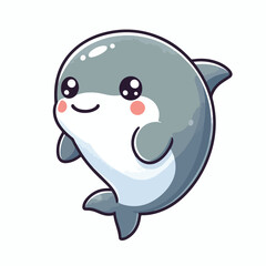 cute dolphin vector image
