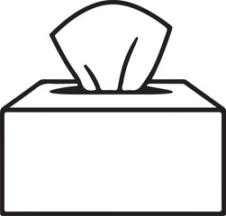 Clean Tissue Box Illustration for Bathroom Decor Designs