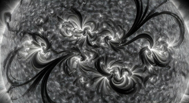 Solar Flares Erupting Revealing Magnetic Loops on the Sun Surface