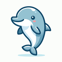 cute dolphin vector image