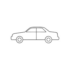 Fototapeta premium Classic Sedan Car Illustration on White Background for Automotive Designs