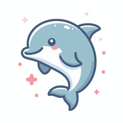 Obraz premium cute dolphin vector image