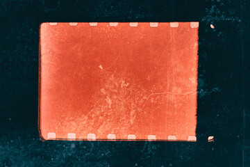 copy space Real macro red photo film frame strip high-resolution blank filter. 35mm scan template texture effect. Editable camera roll social stories design. Isolated vintage  empty scratches