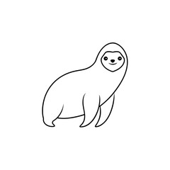Fototapeta premium Slow Sloth Vector Illustration for Nature