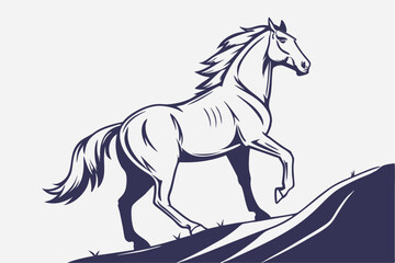 Stallion Silhouette – EPS Vector Art
