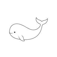 Obraz premium Giant Sperm Whale Vector Illustration