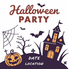  Halloween party flyer design & vector art svg 
