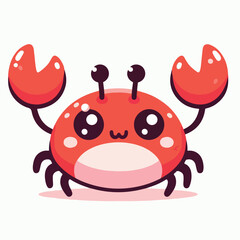 cute crab image vector