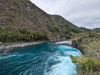 Petrohu&eacute; Waterfalls in Vicente P&eacute;rez Rosales National Park, Chile