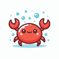 cute crab image vector