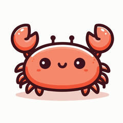 cute crab image vector