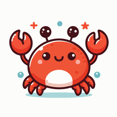 cute crab image vector