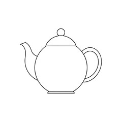 Obraz premium Toy Tea Set on White Background Kids Pretend Play