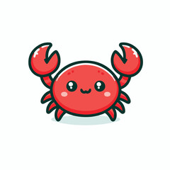 cute crab image vector