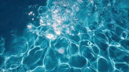 Fototapeta premium Sparkling clear water surface with sunlight 