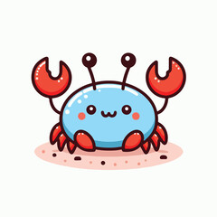 cute crab image vector