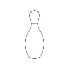 Fototapeta premium Toy Bowling Pin on White Background Kids Sport Play