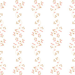 Cute Hand-Drawn Floral Seamless Vector Pattern – Summer Color Palette for Fabric, Stationery & Digital Projects.