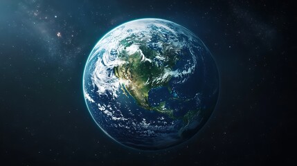 Stunning View of Planet Earth Our Blue Marble in the Cosmos