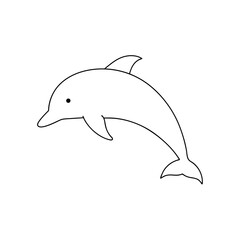 Obraz premium Tucuxi Dolphin on White Background South American Dolphin