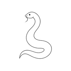 Fototapeta premium Gaboon Viper on White Background: Venomous Snake Illustration