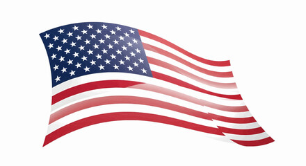 Obraz premium American Flag Waving Stripes and Stars, Patriotic Symbol of Freedom