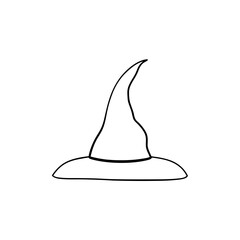 Fototapeta premium Wizard Hat on White Background: Magical Pointed Hat Illustration