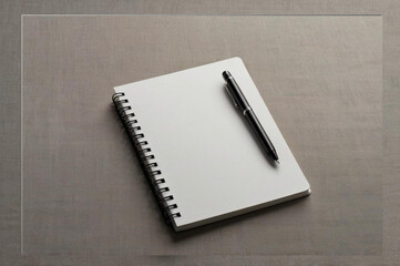 Stationery layout with soft light and neutral tones