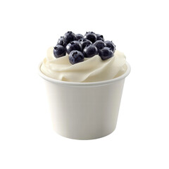 Isolated Yogurt with Blueberries